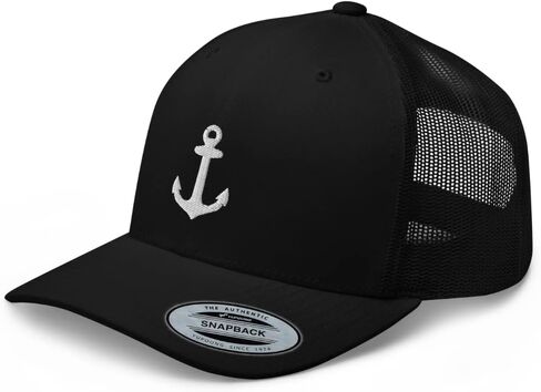 Anchor Trucker Hat Embroidered Captain Anchor Snapback Hat Baseball Cap for Men Women Adjuntable in Saudi Arabia
