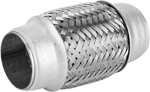 Exhaust Flex Pipe Adaptor, 1.5" x 4" Durable Universal Stainless Steel SS Double Braided Flex Pipe Exhaust Adaptor Piping in Kuwait