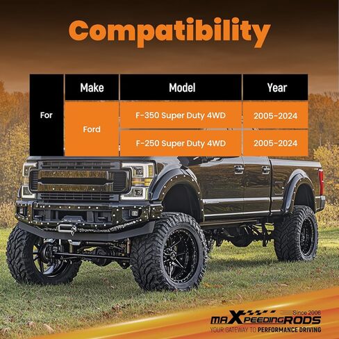 maXpeedingrods Dual Steering Stabilizer Fit 2-8" Lift for Ford F-250 F-350 2005-2024 4WD Super Duty, G1 Version in Saudi Arabia