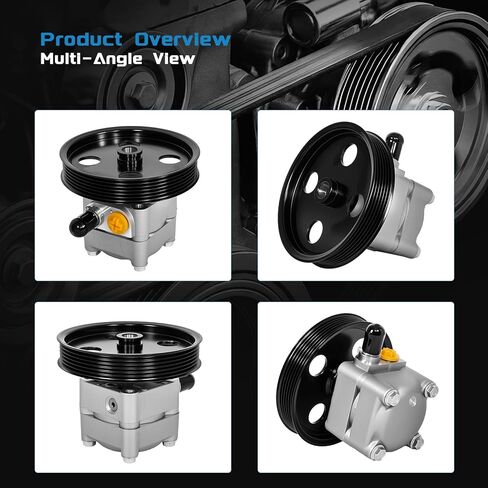 KELOKE Power Steering Pump, with pulley, Compatible with Volvo 1999-2005 C70/V70 1999-2004, S60 2001-2004, S70 1999-2000, S80 1999-2005, XC70 2003-2004. 2.3L 2.4L 2.5L 2.8L 2.9L. Replace# 8603050 in Kuwait