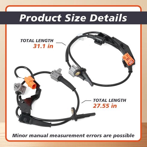 57450-SCV-A01 Front Rear Wheel Speed Sensor Set Compatible with Honda Element 2.4L 2003-2011, Replace 57455-SCV-A01 57470-SCV-A01 57475-SCV-A01 Left Driver & Right Passenger Side 4Pcs in Saudi Arabia