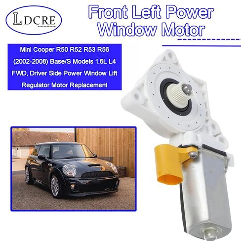 Front Left Power Window Motor 67626954275 Compatible with Mini Cooper R50 R52 R53 R56 (2002-2008) Base/S Models 1.6L L4 FWD, Driver Side Power Window Lift Regulator Motor Replacement in Saudi Arabia