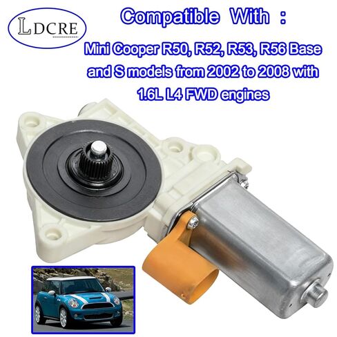 Front Left Power Window Motor 67626954275 Compatible with Mini Cooper R50 R52 R53 R56 (2002-2008) Base/S Models 1.6L L4 FWD, Driver Side Power Window Lift Regulator Motor Replacement in Saudi Arabia