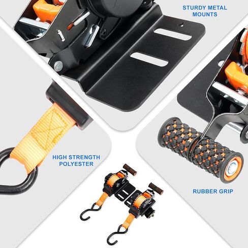 Retractable Ratchet Straps for 2019-2026 Chevy Silverado/GMC Sierra 1500 Accessories, 2PCS Self Retractable Tie Down Straps, Heavy Duty Quick Release and Tool-Free No Drill Install in Saudi Arabia