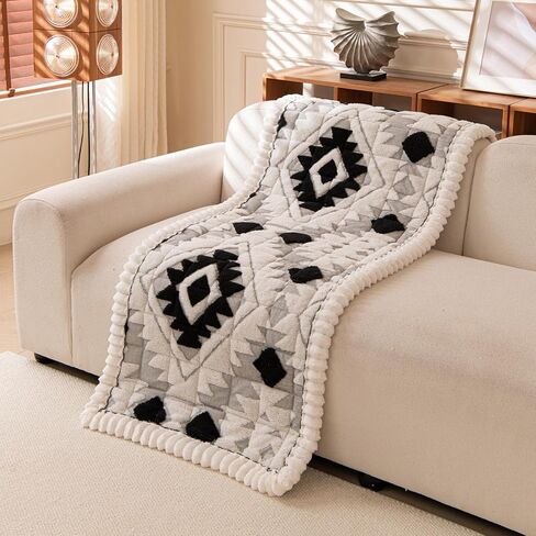 Boho Couch Covers for Pets Washable Sofa Covers for Dogs Cats Sofa SlipCover for 3-4 Cushion Couches Pet-Friendly Anti-Slip Sofa Covers for Living Room (27.6" x 83", Black) in Kuwait