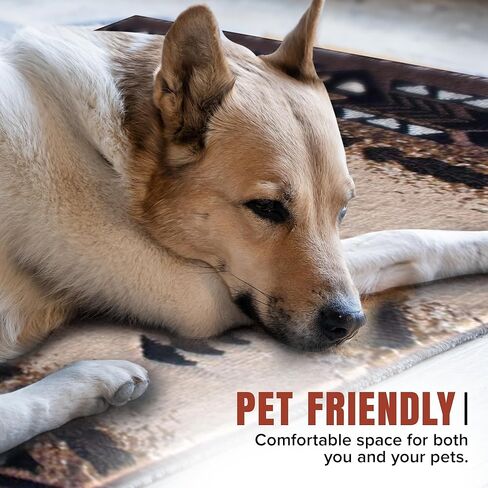 سجادة YHSF جنوب غرب أمريكا الأصلية C318 - سهلة التنظيف، سميكة، ناعمة، متينة، سجادة مستوحاة من القبائل الأمريكية الأصلية لغرفة النوم/غرفة المعيشة والمزيد - بربري، 2 قدم × 7 أقدام in Kuwait