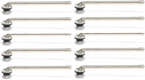 TR510 Valve Stem for Aluminum Truck Wheels 90 Degree 5 1/2 inch Bent Truck and Bus Tire Nickel Plated Valve Stems for Drop Center Aluminum Disc Wheels with 0.625 (5/8 inch) inch Valve Holes - 10 Pack in Saudi Arabia