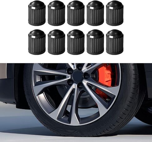 10PCS Car Tire Valve Stem Caps, Car Tyre Valve Cap, Plastic Tire Air Caps with O Rubber Seal, Airtight Seal Heavy Duty Dustproof Tire Valve Stem Covers Universal for Car Truck (Gray) in Saudi Arabia