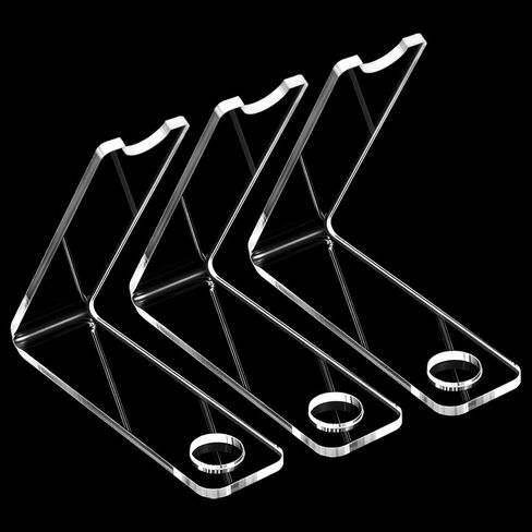 3 Pcs Acrylic Single Pen Holder Pen Display Stand Clear Acrylic, Transparent Pencil Display Stands Makeup Brush Rack Paintbrush Drying Rack Fountain Organizer Stand for Home School Office Desk in Kuwait