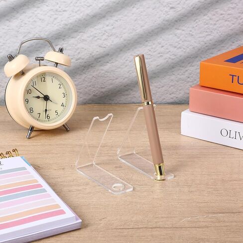 3 Pcs Acrylic Single Pen Holder Pen Display Stand Clear Acrylic, Transparent Pencil Display Stands Makeup Brush Rack Paintbrush Drying Rack Fountain Organizer Stand for Home School Office Desk in Kuwait