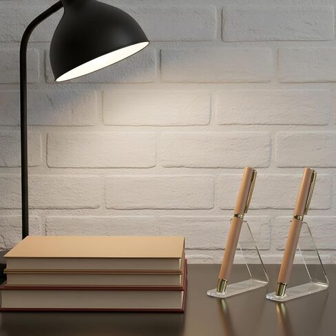 3 Pcs Acrylic Single Pen Holder Pen Display Stand Clear Acrylic, Transparent Pencil Display Stands Makeup Brush Rack Paintbrush Drying Rack Fountain Organizer Stand for Home School Office Desk in Kuwait