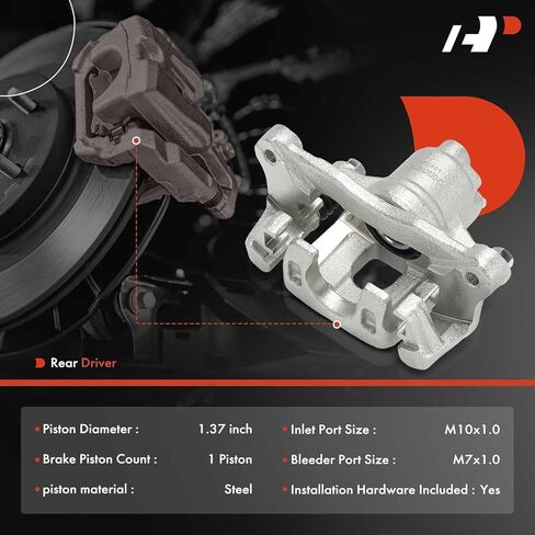 A-Premium Disc Brake Caliper Assembly with Bracket Compatible with Toyota Camry 2000-2001 3.0L Only, Solara 2000-2003 - Rear Left Driver Side in Saudi Arabia