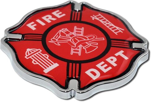 شعارات Elektroplate Mini Fire Department Firefighter Cross OEM من الكروم للدراجات النارية والحرف المائية والديكورات | مقاس عالمي بمقاس 1.6 بوصة × 1.6 بوصة | مقاومة للعوامل الجوية | 2-حزمة in Saudi Arabia