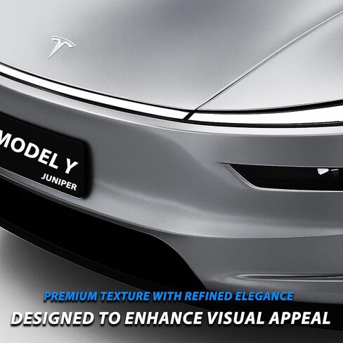Metal Emblem Replacement for Tesla Model Y Juniper 2026+, Logo Badge Anti-Fade, All-Weather, Easy Install, Multiple Colors for Tesla Y Juniper Accessories 2026 (Front-Model Y Juniper 2025+, Silver) in Kuwait