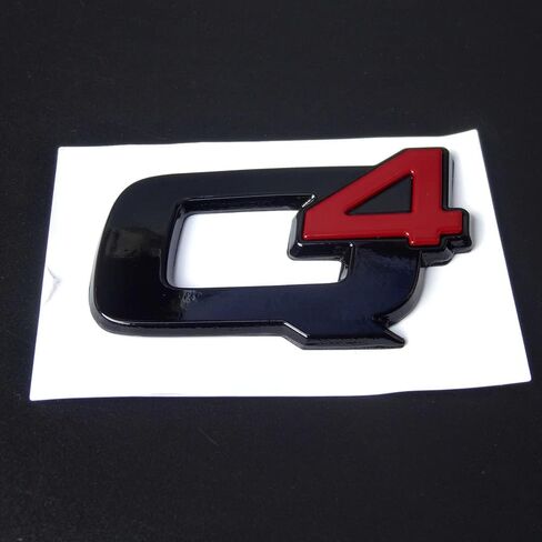 Car Emblem Q4 Black red Logo Car Trunk Side Sticker Glossy Rear Trunk Badge Emblem Sticker Giulia Stelvio for 2017-2022 alfa Romeo Giulia Stelvio q4 Accessories in Saudi Arabia