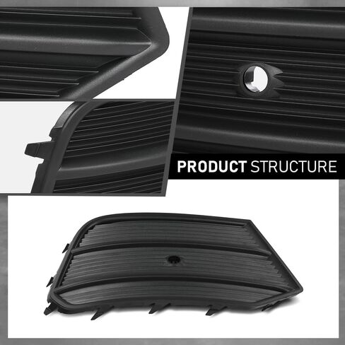 LQI المصد الأمامي مصبغة الضباب غطاء المصباح تقليم الجانب الأيمن متوافق مع أودي Q3 2016-2018، يصلح للنماذج مع غطاء ممتص الصدمات قطعة واحدة، مع مستشعر مساعد وقوف السيارات 8U0807682Q4U8، AU1039135 in Kuwait