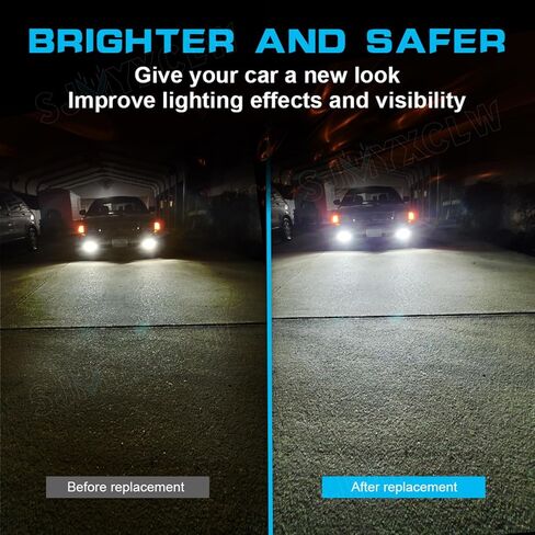 CHUSYYRAY Compatible with GMC Acadia Fog Light Assembly 2007 2008 2009 2010 2011 2012, LED Front Left & Right Bumper Clear Lens Fog Lights Fog Lamps, 6000K White Super Bright, Pack of 2 in Kuwait