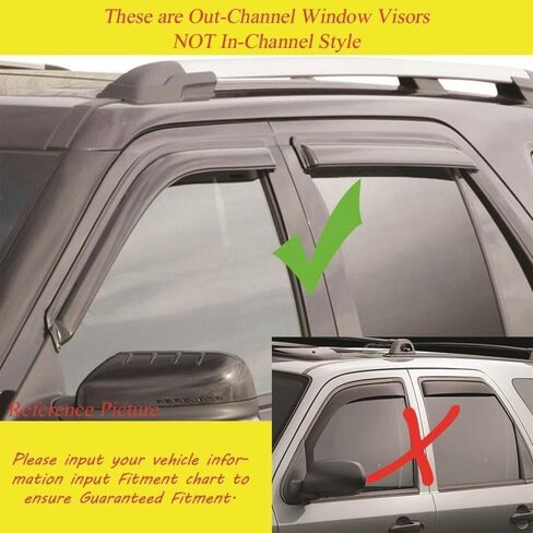 Smoked Out-Channel Window Vent Guard Rain Visors Compatible with 2017-2022 Honda CR-V in Saudi Arabia