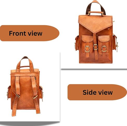 TWARA Convertible Leather Messenger Backpack for Men & Women | 11" x 15" Large Capacity Work & Travel Bag | Multi-Pocket Handmade Leather Laptop Bag in Saudi Arabia