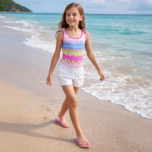 Girls' Bathing Suit - UPF 50+ One-Piece Swimsuit Set (Little Girl/Big Girl) in Kuwait
