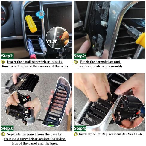 AC Air Conditioning Vent Outlet Clip Tab Paddles Replacement for Porsche Cayenne 2010-2017 7P5819727 92A 958 1pcs in Kuwait