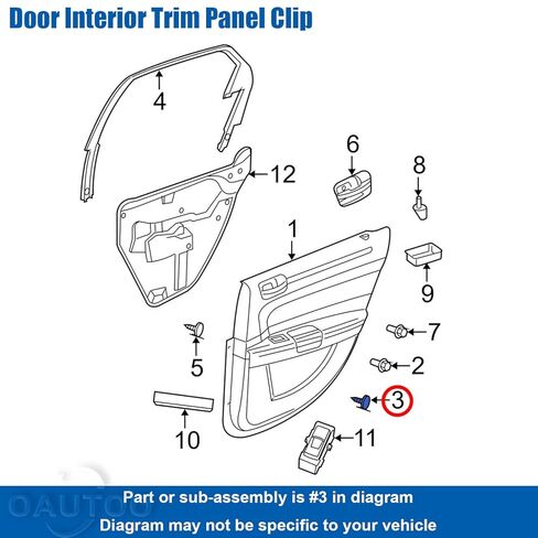 OAUTOO 50pcs Door Interior Trim Panel Push-Type Retainer Clip Rivet WX68DX9AA for Chrysler 300 Pacifica Voyager Challenger Charger Magnum Viper 2005-On in Saudi Arabia