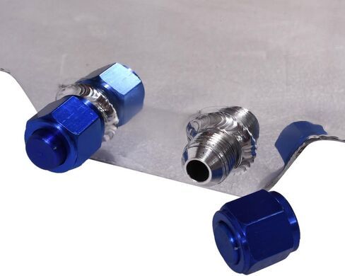 MOTORHOT 15 Gallon Fuel Cell 60L Aluminum Fuel Tank Universal Racing Street Drift Strip Fuel Gas Tank with Level Sensor Silver in Kuwait