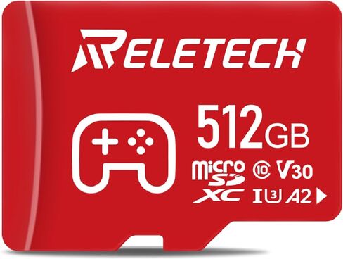 بطاقة ذاكرة TF بسعة 512 جيجابايت مع محول، كاميرا 4K Pro، A2 V30 للهواتف الذكية، Gopro، كاميرات الحركة، فيديو 4K UHD، لجهاز Nintendo-Switch، سرعة تصل إلى 170 ميجابايت/ثانية، UHS-I U3 C10 Class 10 (أسود، 512.0، جيجابايت) ) in Saudi Arabia
