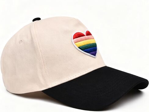 Pride Dad Hat for Men Women, LGBT Rainbow Embroidered Adjustable Cotton Baseball Caps in Kuwait