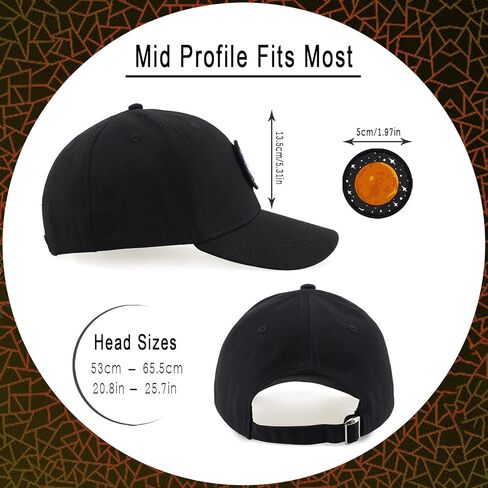 Planets Snapback Hat - 6 Pcs Solar System Patches Included, Adjustable Unisex Baseball Cap for Men Women in Saudi Arabia