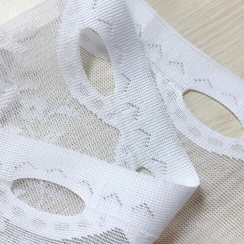 White Lace Swag Curtain Valances for Living Room Small Windows, Rose Floral Embroidered Sheer Vintage Window Valance Farmhouse Country Decor Window Treatments for Kitchen, Bedroom, Bathroom, Cafe in Saudi Arabia