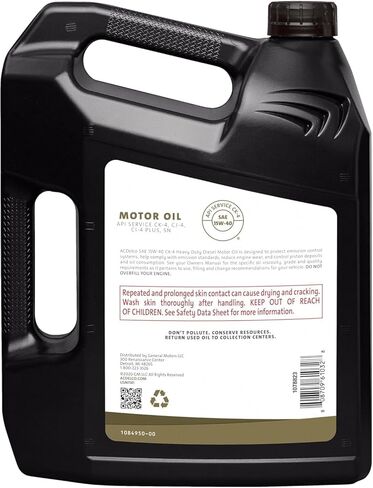 ACDelco Gold 10-9214 (88865911) CK-4 Diesel 15W-40 Motor Oil - 1 gal (Case of 3) in Kuwait