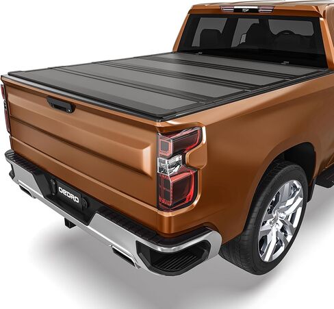 OEDRO Hard Quad-Fold Low-Profile Tonneau Cover Fit for Chevy Silverado/GMC Sierra 1500 New Body 2019-2026 with 5.7ft Bed Without Multi-Flex Tailgate in Saudi Arabia