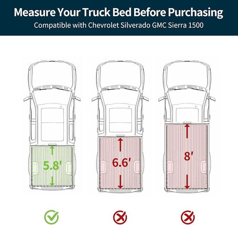 OEDRO Hard Quad-Fold Low-Profile Tonneau Cover Fit for Chevy Silverado/GMC Sierra 1500 New Body 2019-2026 with 5.7ft Bed Without Multi-Flex Tailgate in Saudi Arabia