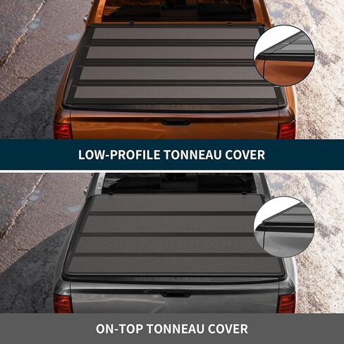 OEDRO Hard Quad-Fold Low-Profile Tonneau Cover Fit for Chevy Silverado/GMC Sierra 1500 New Body 2019-2026 with 5.7ft Bed Without Multi-Flex Tailgate in Saudi Arabia