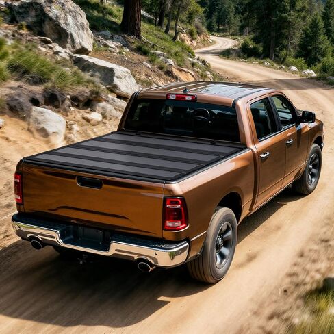 OEDRO Hard Quad-Fold Low-Profile Tonneau Cover Fit for Chevy Silverado/GMC Sierra 1500 New Body 2019-2026 with 5.7ft Bed Without Multi-Flex Tailgate in Saudi Arabia