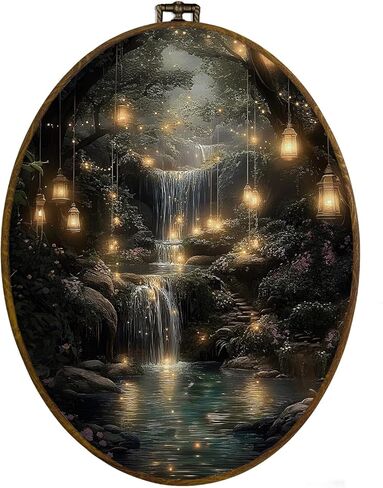 dvhdajed Vintage Cottagecore Moody Floral Round Wall Art Decor, Dark Academia Wildflower Framed Canvas Art, Dark Gothic Floral Bouquet Round Wall Hanging Decor for Farmhouse Bedroom Living Room,10x10 in Kuwait