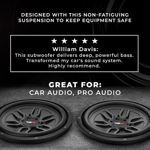 DS18 SLC-MD12.4D Car Subwoofer 12" 1000 Watts Max Power 250 Watts RMS Dual Voice Coil 4 Ohms. Easy Mounting. Loud Bass for Vehicle Stereo Sound System - 1 Speaker in Saudi Arabia