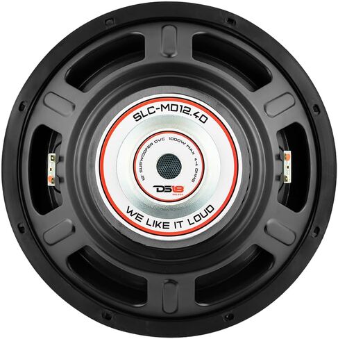 DS18 SLC-MD12.4D Car Subwoofer 12" 1000 Watts Max Power 250 Watts RMS Dual Voice Coil 4 Ohms. Easy Mounting. Loud Bass for Vehicle Stereo Sound System - 1 Speaker in Saudi Arabia