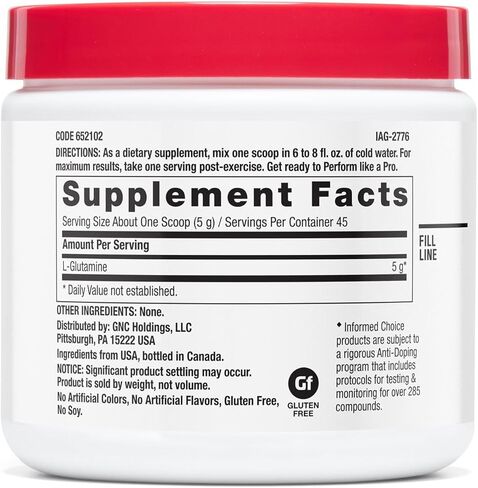 GNC Pro Performance L-Glutamine 5000mg - Unflavored (181 Servings) in Saudi Arabia