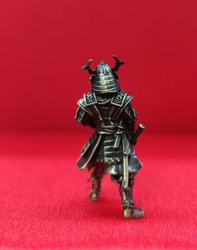 Brass Japanese Shogunate Warrior Figurines Desktop Ornaments,Copper Ancient Soldier Miniature Statue Home War Chess Game Decor Crafts,Study Office Wine Cooler Sculpture Gifts in Saudi Arabia