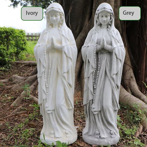 Virgin Mary Outdoor Statue - Religious Garden Statue, Blessed Mother, Virgen De Guadalupe, Large Outdoor Garden, Ivory in Saudi Arabia