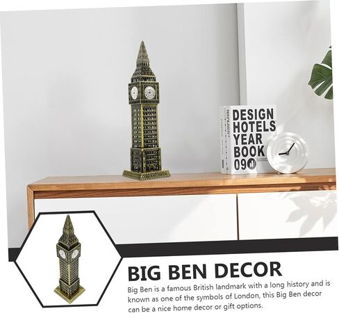 Big Ben Model Sturdy Alloy Desktop Ornament for Home Decor London Big Ben Craft Unique Housewarming and Household Accents in Saudi Arabia