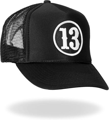 Milwaukee Leather Adjustable Snap Curved Trucker Baseball Cap with Embroidery Pacth On Front MPAHXX in Saudi Arabia