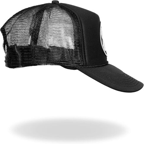 Milwaukee Leather Adjustable Snap Curved Trucker Baseball Cap with Embroidery Pacth On Front MPAHXX in Saudi Arabia