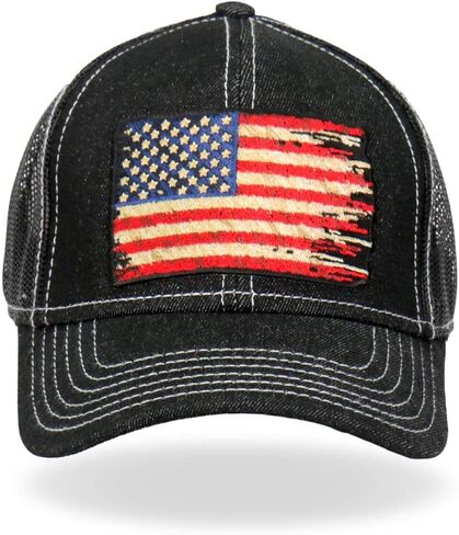 Milwaukee Leather Adjustable Snap Curved Trucker Baseball Cap with Embroidery Pacth On Front MPAHXX in Saudi Arabia