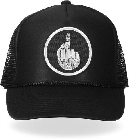 Milwaukee Leather Adjustable Snap Curved Trucker Baseball Cap with Embroidery Pacth On Front MPAHXX in Saudi Arabia