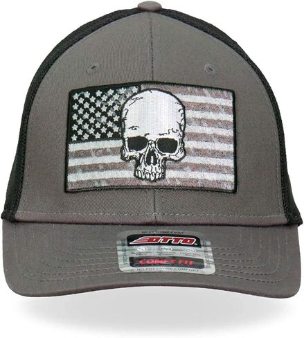 Milwaukee Leather Adjustable Snap Curved Trucker Baseball Cap with Embroidery Pacth On Front MPAHXX in Saudi Arabia