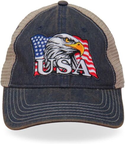 Milwaukee Leather Adjustable Snap Curved Trucker Baseball Cap with Embroidery Pacth On Front MPAHXX in Saudi Arabia