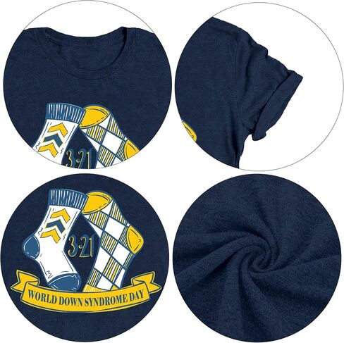 World Down Syndrome Day Shirts for Women Down Syndrome Socks Graphic T-Shirt March 21th Tee Tops in Saudi Arabia